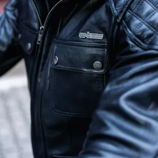 Usnjena moto jakna W-TEC Valebravo - črna