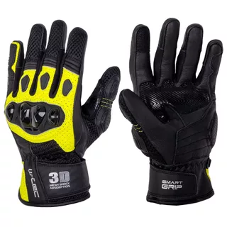 Moto rokavice W-TEC Janstur - črna-fluo