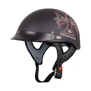 Moto čelada W-TEC Black Heart V531 Iron Cross - črna