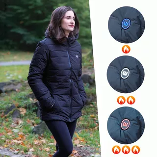 Ženska  ogrevana jakna W-TEC HEATborg Lady - črna