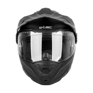Preklopna enduro čelada W-TEC Biscaia P/J - črna lesk