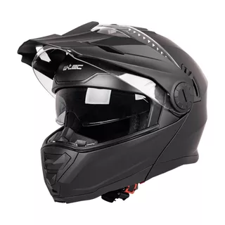 Preklopna enduro čelada W-TEC Biscaia P/J - črna lesk