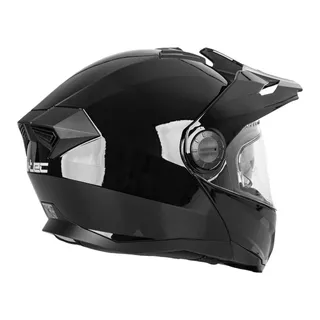 Preklopna enduro čelada W-TEC Biscaia P/J - črna lesk
