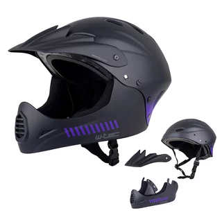 Downhill čelada W-TEC Campanero Noir Violet