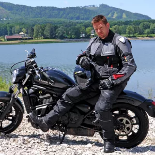 Moška moto bunda W-TEC Tomret NF-2220 - črna-siva