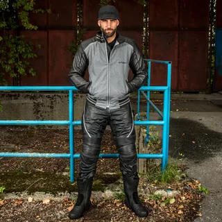 Usnjene moto hlače W-TEC Vilglen - črna