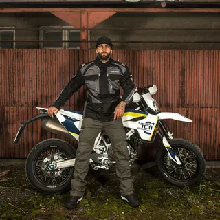 Moška moto bunda W-TEC Burdys GS-1613 - črna-siva