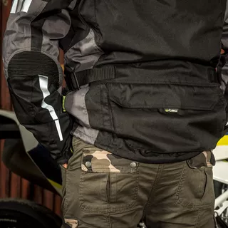 Moška moto bunda W-TEC Burdys GS-1613 - črna-siva