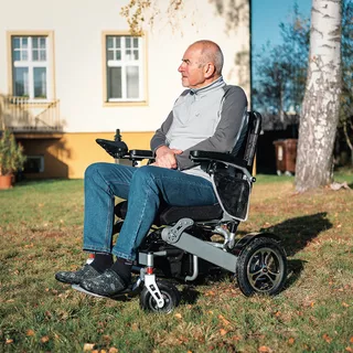 Električni invalidski voziček inSPORTline Hawkie Basic II 500W - srebrna
