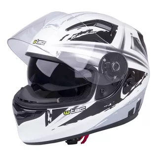 Moto čelada W-TEC V122 - črna-bela
