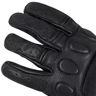 Usnjene moto rokavice W-TEC Cherton - črna