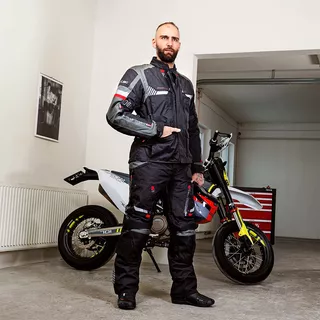 Moto kalhoty W-TEC Excellent - Thunderstorm Gray