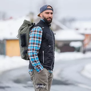 Moški ogrevan brezrokavnik inSPORTline WARMhim - črna