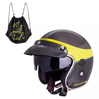 Moto čelada W-TEC V587 - Sijaj Karbon - Sijaj Karbon