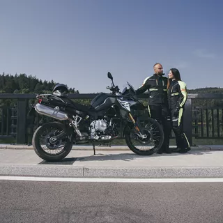 Ženske moto hlače W-TEC Spirital Lady - črna-fluo rumena