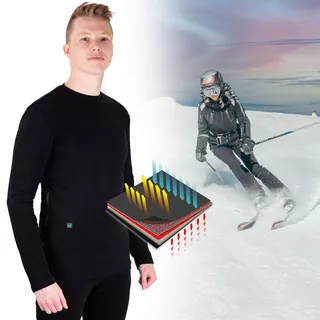 Moška ogrevana majica W-TEC Insulong - črna