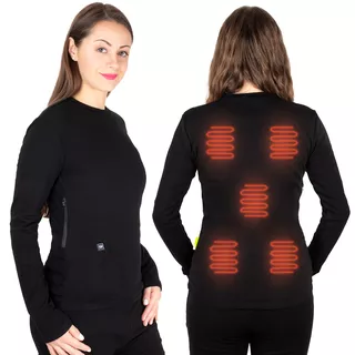 Ženska ogrevana majica W-TEC Insulong Lady - črna