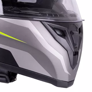 Integralna čelada W-TEC Vintegra Graphic - črna-fluo rumena