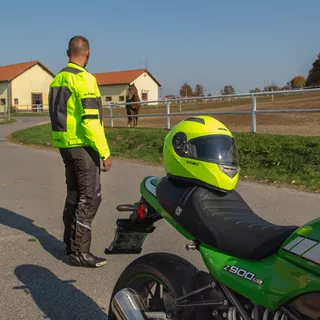 Moške poletne moto hlače W-TEC Alquizar - Black-Grey