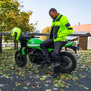 Moške poletne moto hlače W-TEC Alquizar - Black-Grey