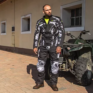 Moška moto bunda W-TEC Troopa - Črna camo