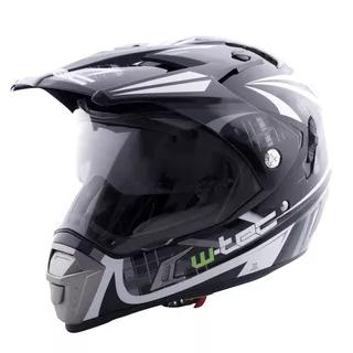 Motoristična čelada W-TEC NK-311 - Bela sijaj