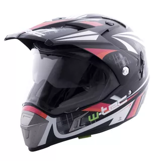Motoristična čelada W-TEC NK-311 - Bela sijaj