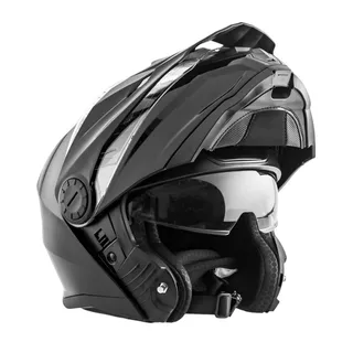 Preklopna enduro čelada W-TEC Biscaia P/J - črna lesk