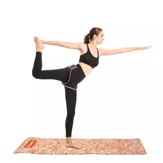 Podloga za vadbo inSPORTline Camu 173x61x0,8 cm - oranžna maskirna