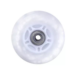 Svetleče kolo za rolerje PU 72*24 mm z ABEC 5 ležaji - oranžna - bela