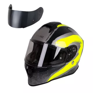 Moto čelada W-TEC Integra Graphic - Black-Green - Black-Green