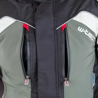 Moška moto jakna W-TEC Wigstein NF-2209 - černo-khaki-červená
