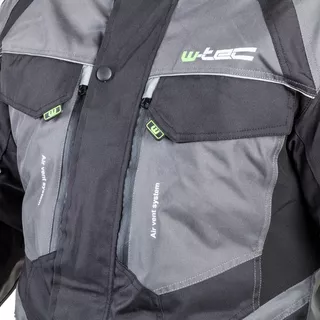 Moška moto bunda W-TEC Burdys GS-1613 - črna-siva
