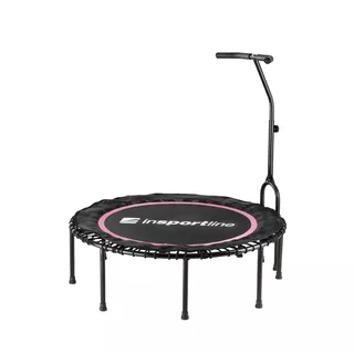 Trampolin z držalom inSPORTline Cordy 114 cm brez vzmeti - roza - roza