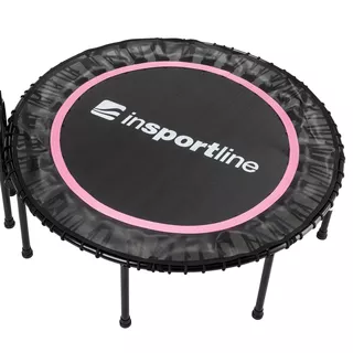 Trampolin z držalom inSPORTline Cordy 114 cm brez vzmeti - roza