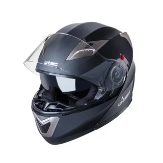 Preklopna moto čelada W-TEC Pezzon - belo-bronasta