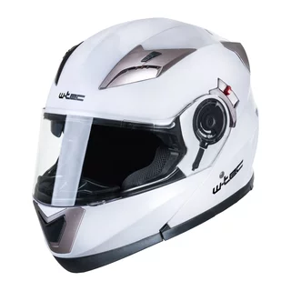 Preklopna moto čelada W-TEC Pezzon - belo-bronasta