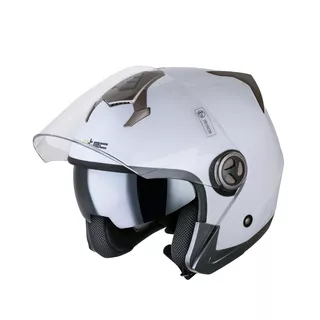 Moto čelada W-TEC YM-623 - Bela-Bron - Bela-Bron