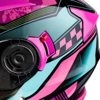 Preklopna moto čelada W-TEC Pezzon Magenta - roza-črna
