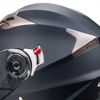 Preklopna moto čelada W-TEC Pezzon - belo-bronasta