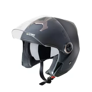 Moto čelada W-TEC YM-623 - Bela-Bron - Mat Črna-Bron