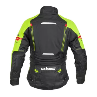Moto jakna W-TEC Ventura - črna-fluo rumena