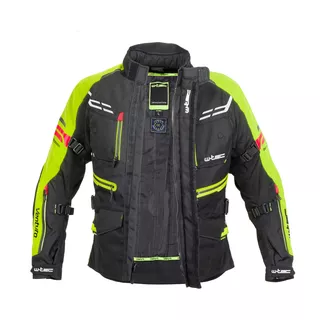 Moto jakna W-TEC Ventura - črna-fluo rumena