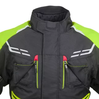 Moto jakna W-TEC Ventura - črna-fluo rumena