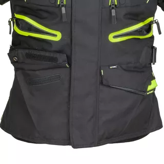 Moto jakna W-TEC Ventura - črna-fluo rumena