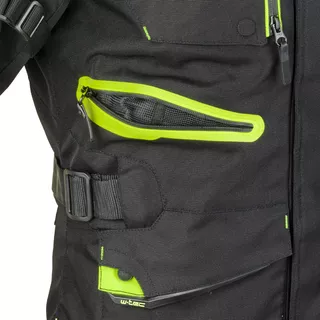 Moto jakna W-TEC Ventura - črna-fluo rumena
