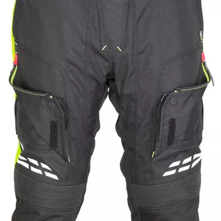 Ženske moto hlače W-TEC Spirital Lady - črna-fluo rumena