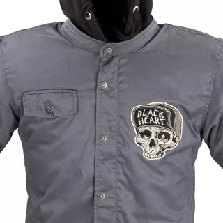 Moška moto jakna W-TEC Black Heart Garage Built Jacket - temno siva