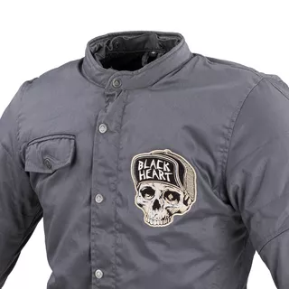 Moška moto jakna W-TEC Black Heart Garage Built Jacket - temno siva