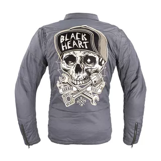 Moška moto jakna W-TEC Black Heart Garage Built Jacket - temno siva